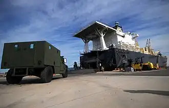 View of 1st Lt. Jack Lummus from the aft on 18 January 2010