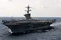 USS Carl Vinson, a nuclear-powered aircraft carrier. Congressman Carl Vinson '02, was the first person to serve more than 50 years in the United States House of Representatives, 1914-65. The ship was named in his honor in 1973.