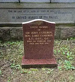 Mill Street Old Burial Ground: grave of Lord Cameron, KTDSC