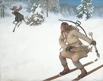The Ski Hunt of the Moose of Hiisi, Väinö Hämäläinen [fi], 1902