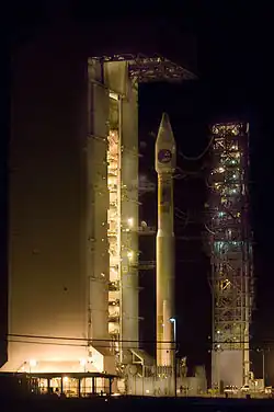 The first Atlas V to launch from Vandenberg at SLC-3E in 2008.