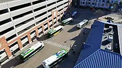 Valley Transit buses laying over at Appleton Transit Center