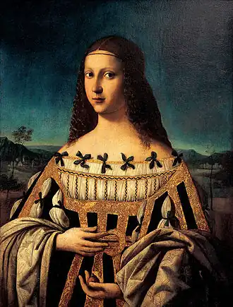 Saint Beatrice d'Este (1510s), oil on canvas, 75 x 56&nbsp;cm., Snite Museum of Art, South Bend, Indiana