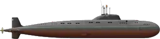 One of several new Soviet submarine classes entering service in 1967, the Project 671 was among the first mainline Soviet submarine classes to replace the fish-tail with the more torpedo-like shape that has become as a sign of emphasis on underwater performance.