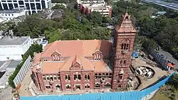 Victoria Public Hall renovation in 2025 aerial view