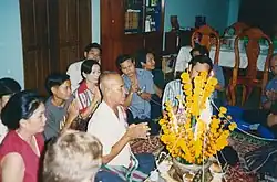 A Baci ceremony in Vientiane, Laos
