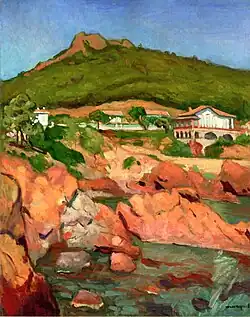 Vue d'Agay, les roches rouges, Marquet (1905).