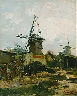 Le Moulin de Blute-Fin (c. 1886) from the Le Moulin de la Galette and Montmartre series. Bridgestone Museum of Art, Tokyo (F273)