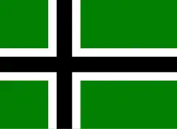 The "Vinland flag", used by American band Type O Negative, now a potential White Supremacist logo.