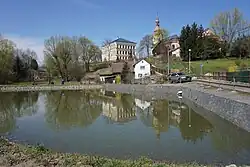 View towards the church and primary school