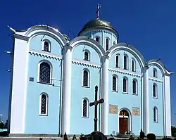 Dormition Cathedral in Volodymyr with zakomaras