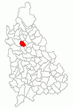 Location in Dâmbovița County