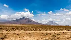 Vulcanoes in the Rift Valley (Ol Doinyo Lengai in the background), Tanzania