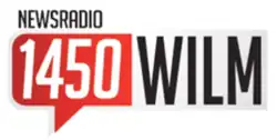 News Radio 1450 Wilmington" and the "1450" is white in a red talk bubble while the other text is black