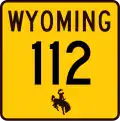 Wyoming Highway 112 marker