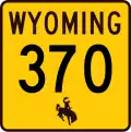 Wyoming Highway 370 marker