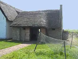 Reconstructed smokehouse at the medieval fishing village of Walraversijde, ca. 1465