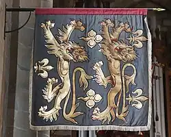 Montgomery's Garter banner on display in the Collegiate Church of St Mary, Warwick