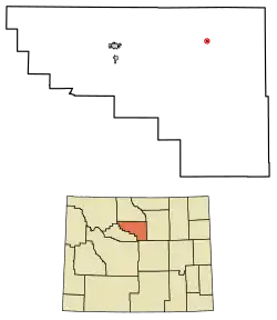 Location of Ten Sleep in Washakie County, Wyoming