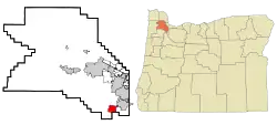 Location in Oregon