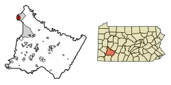 Location in Westmoreland County, Pennsylvania