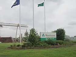 Weyerhaeuser plant east of Simsboro