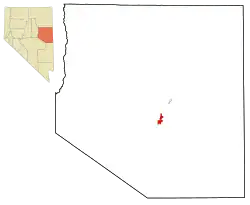Location of Ely, Nevada