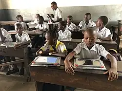 Students in a classroom in Selembao