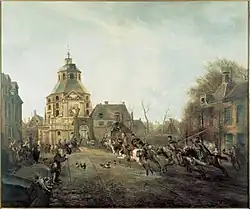 The Wittevrouwenpoort&nbsp;[nl] at the time of the arrival of the Cossacks in Utrecht, 1813 (1816)