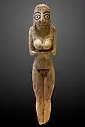 Mortuary figurine of a woman; 4400–4000&nbsp;BC; crocodile bone; height: 8.7&nbsp;cm; Louvre