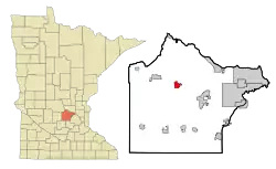 Location of Maple Lake within Wright County, Minnesota
