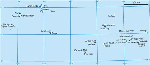 Map of Yap State