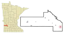 Location of Echo, Minnesota