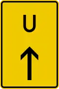 Detour or bypass sign (U3) (Germany)