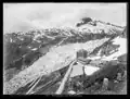 On the right the hotel, in 1919, behind it and on the left the glacier, behind it the mountain