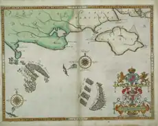 The English and Spanish fleets between Portland Bill and the Isle of Wight on 2–3 August 1588 (N.S.)