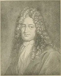 Drawing of Gottfried Wilhelm Leibniz