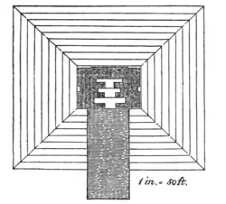 Plan of the Foundation-mound and Temple A