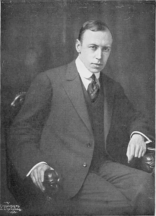 Portrait photograph of Alfred Noyes.