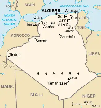 map of Algeria