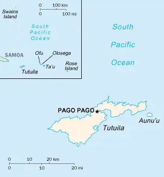 map of American Samoa