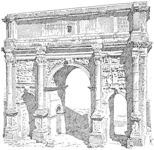 Arch of Septimius Severus, figure 20 from "Character of Renaissance Architecture"