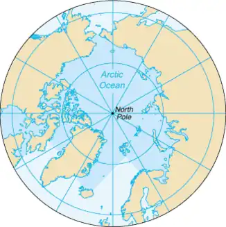 map of Arctic Ocean