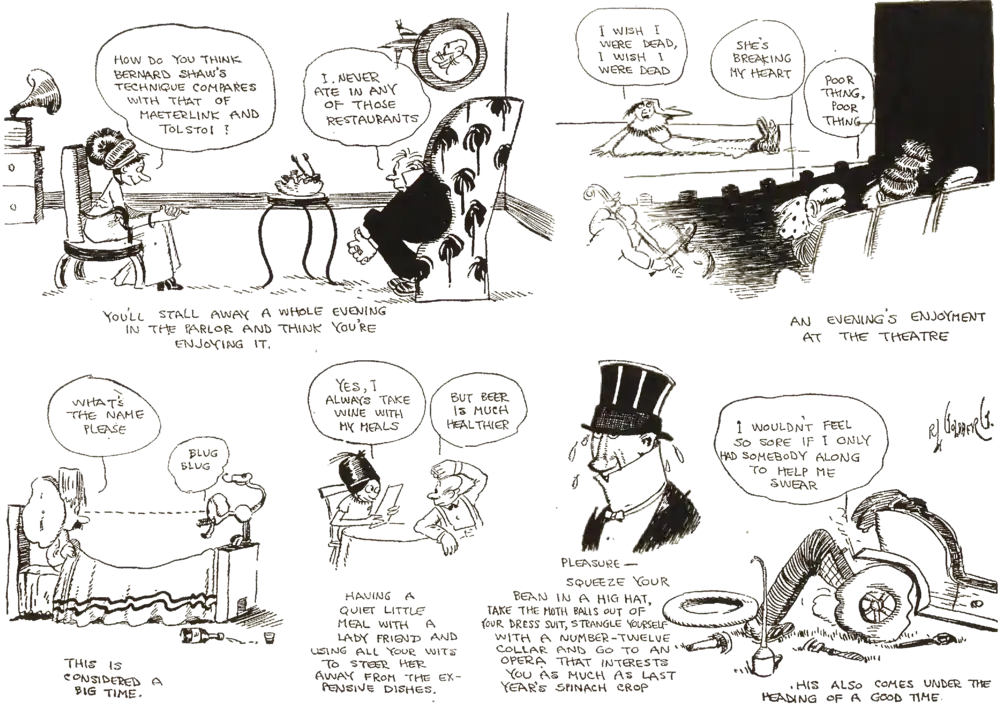 A series of comics about someone being unhappy