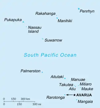 map of Cook Islands