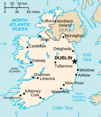 map of Ireland
