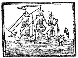 Title page woodcut from 'George and Britain Save' a chapbook printed in Stirling in 1825