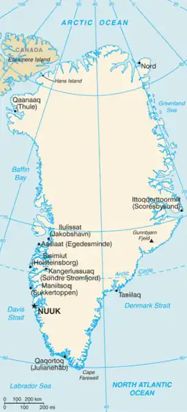 map of Greenland