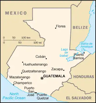 map of Guatemala