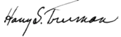 Signature of Harry S. Truman